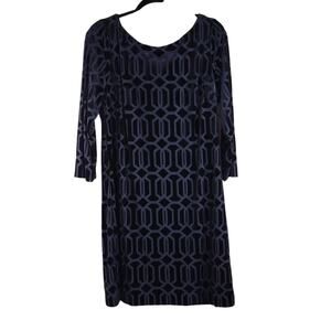 Jessica Howard Blue Purple Stretchy Plus Size Long Sleeve Zip Up Formal Dress